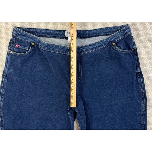 Pajama Jeans Women's Size Large Stretch Pull On Drawstring Blue Dark Wash - Picture 9 of 10